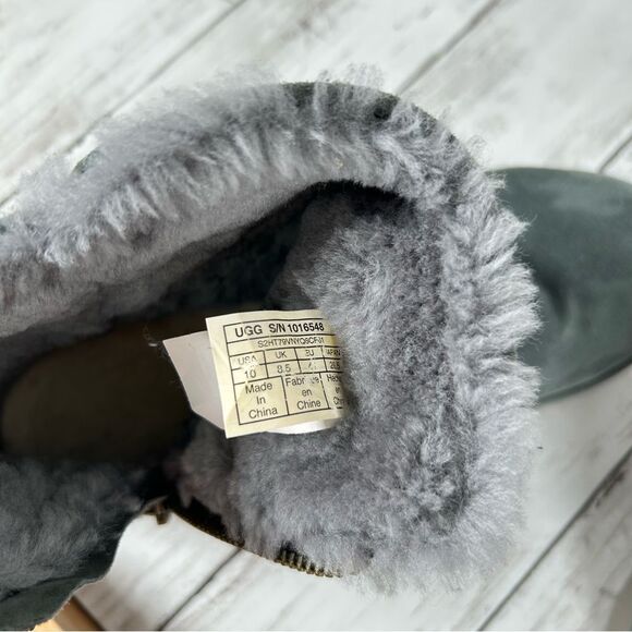UGG Abree Mini Green Gray Ankle Boots Women’s Size 10 EU 41 S/N 1016548 - Picture 9 of 10